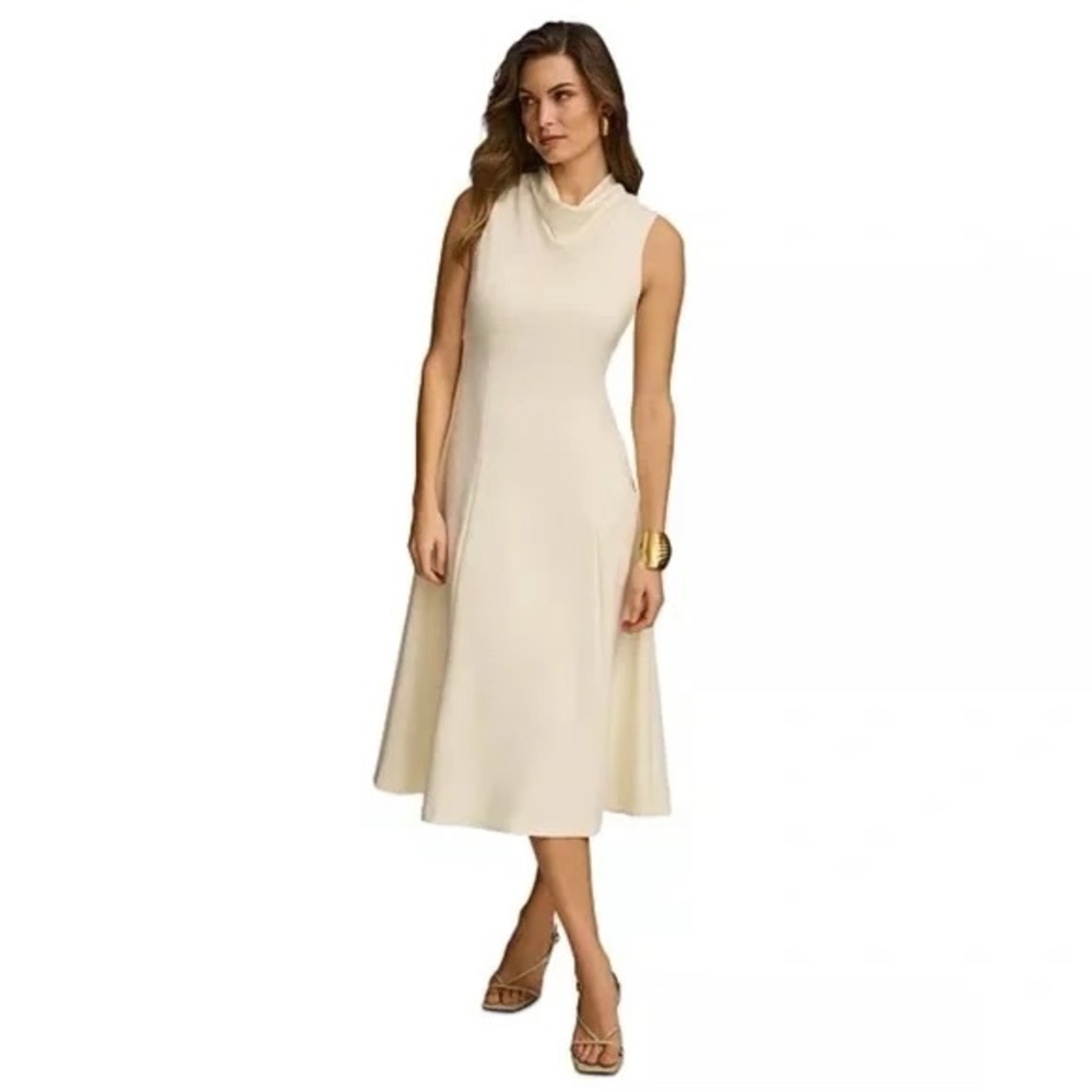 Donna Karan Cream Midi Dress NWT Size 6- perfect for bridal or engagement events